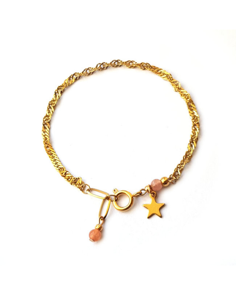 Armband | RVS | t w i r l | Moonstone