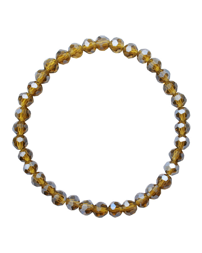 Armband shiny facet okergeel