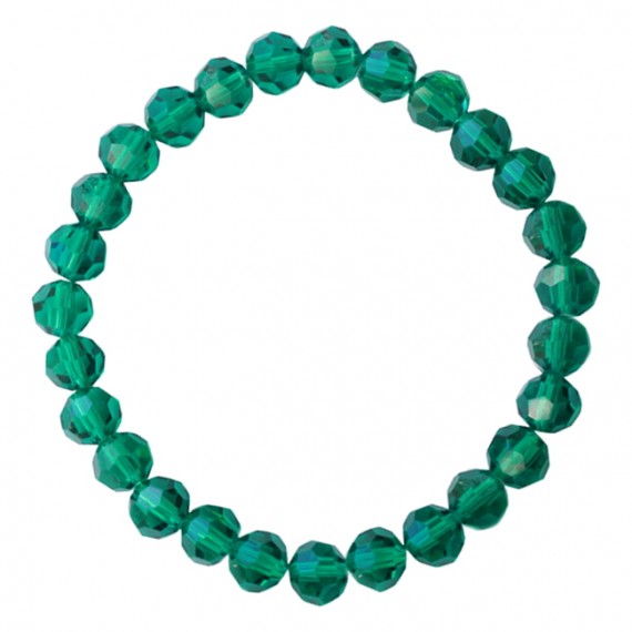Armband basic facet elastic emerald