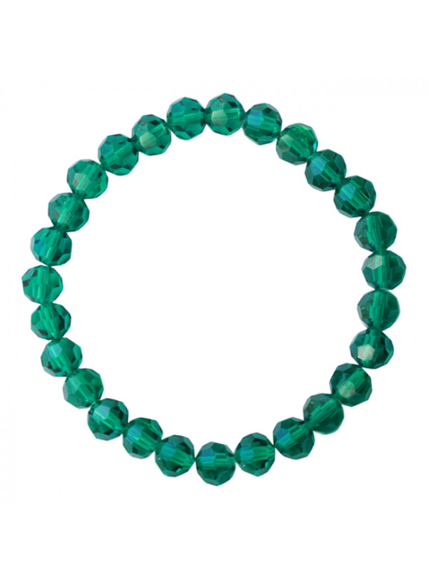 Armband basic facet elastic emerald