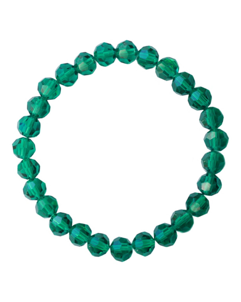 Armband basic facet elastic emerald