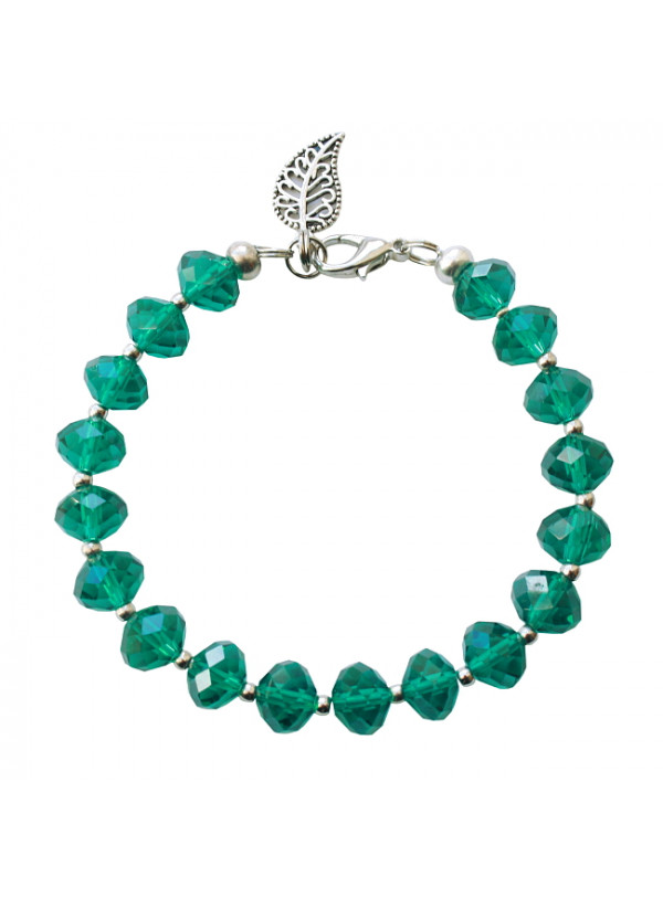 Armband basic facet XL emerald