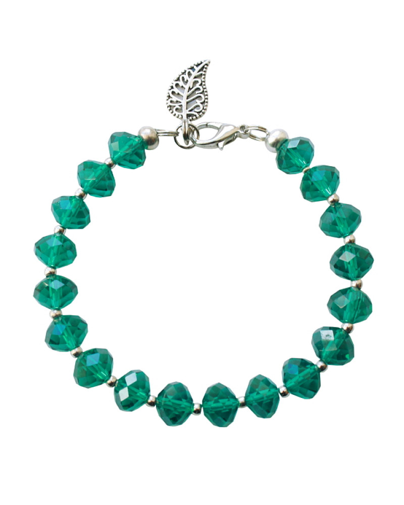 Armband basic facet XL emerald