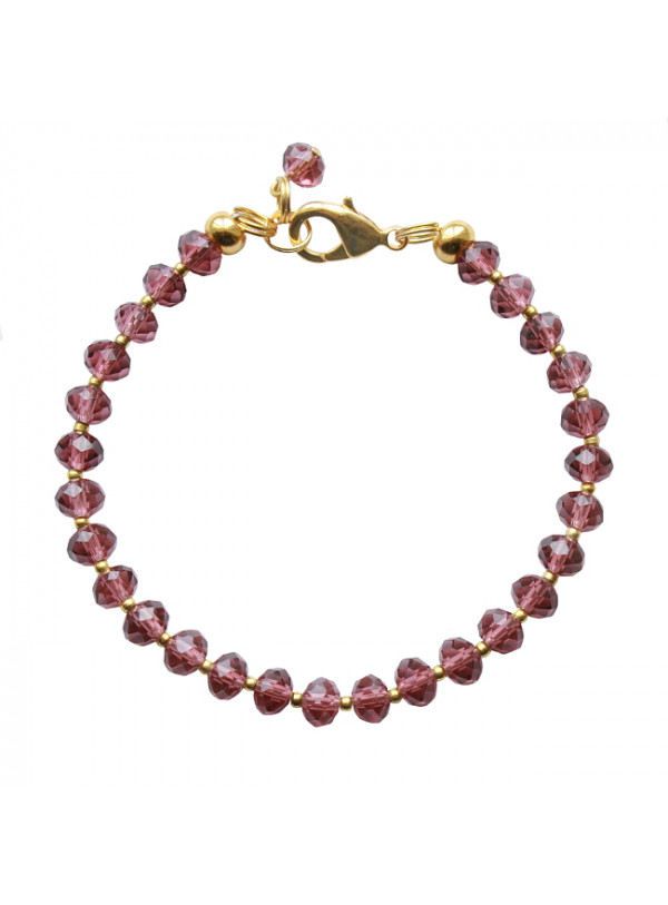 Armband basic facet small bordeaux