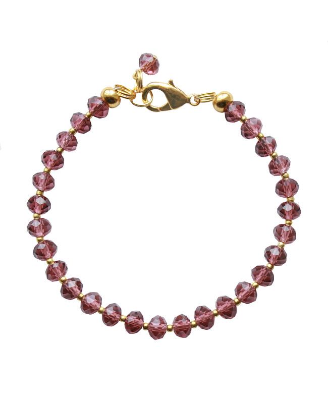 Armband basic facet small bordeaux