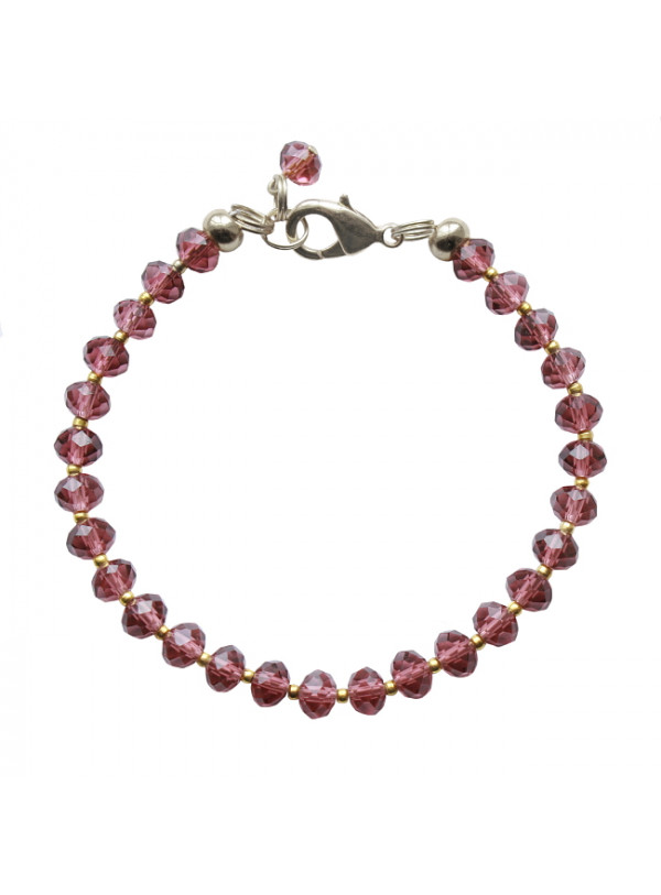 Armband basic facet small bordeaux