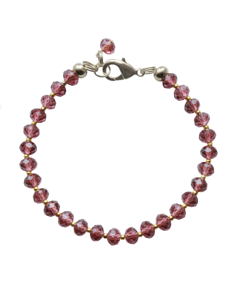 Armband basic facet small bordeaux