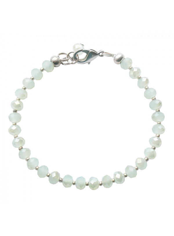 Armband basic facet small shiny lichtgroen