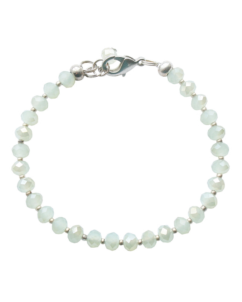 Armband basic facet small shiny lichtgroen