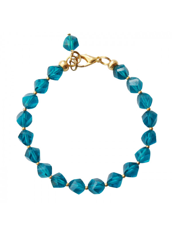 Armband basic facet blauw