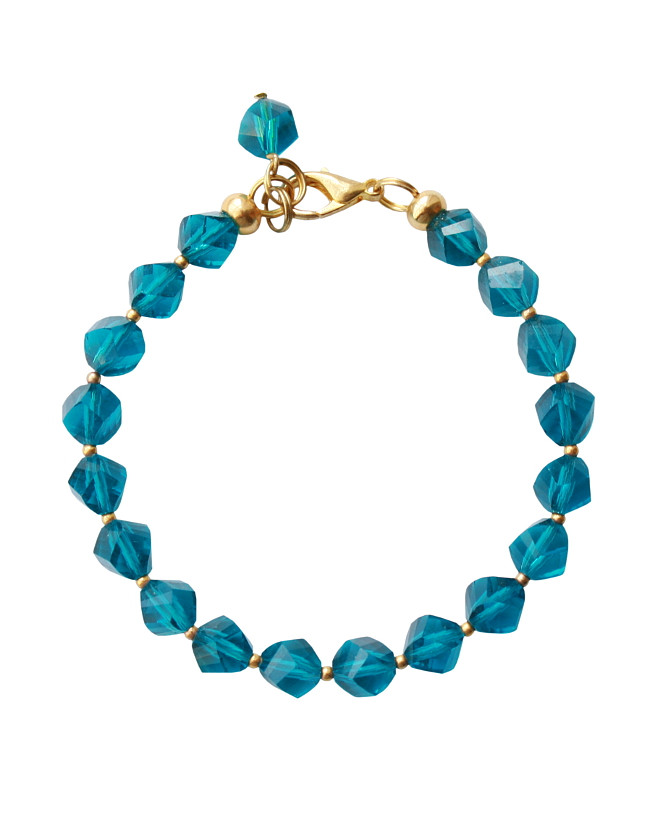 Armband basic facet blauw