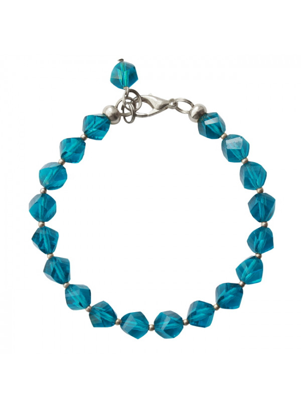 Armband basic facet blauw