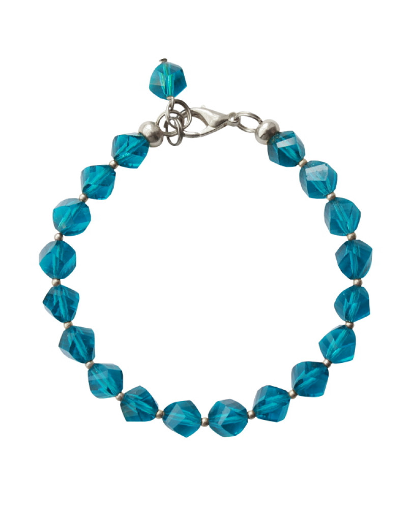 Armband basic facet blauw