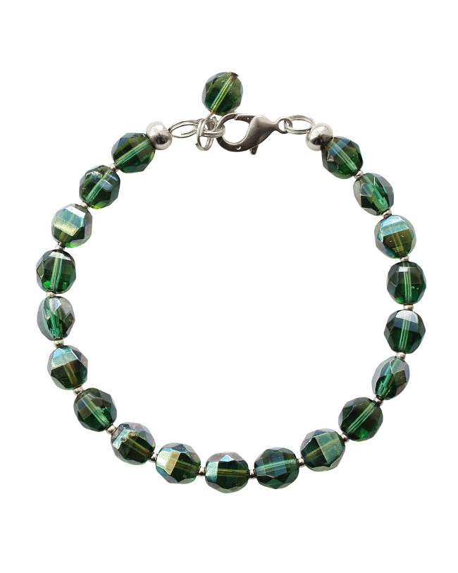 Armband basic facet shiny luxe donkergroen 