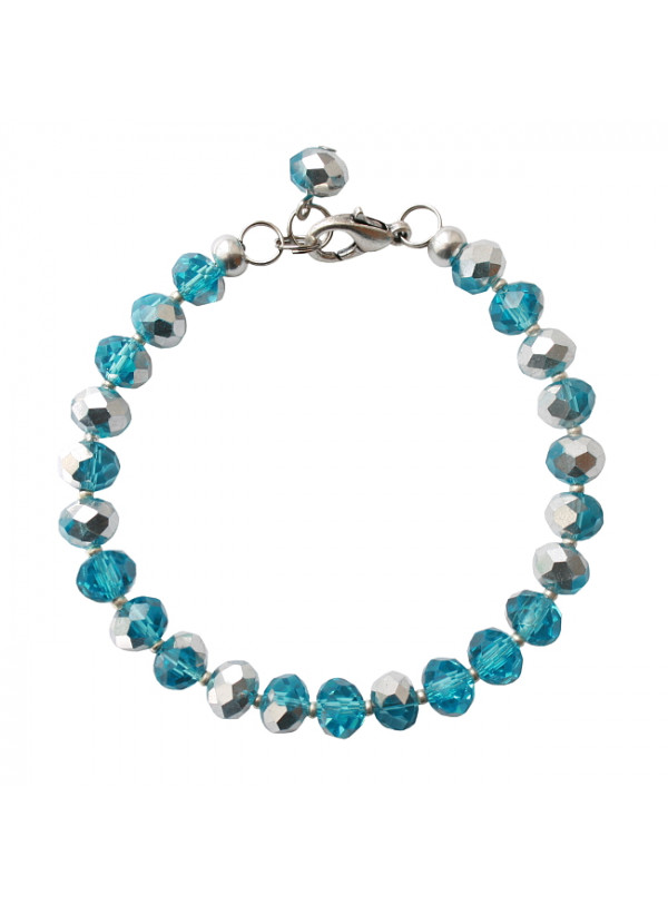 Armband basic facet shiny blue