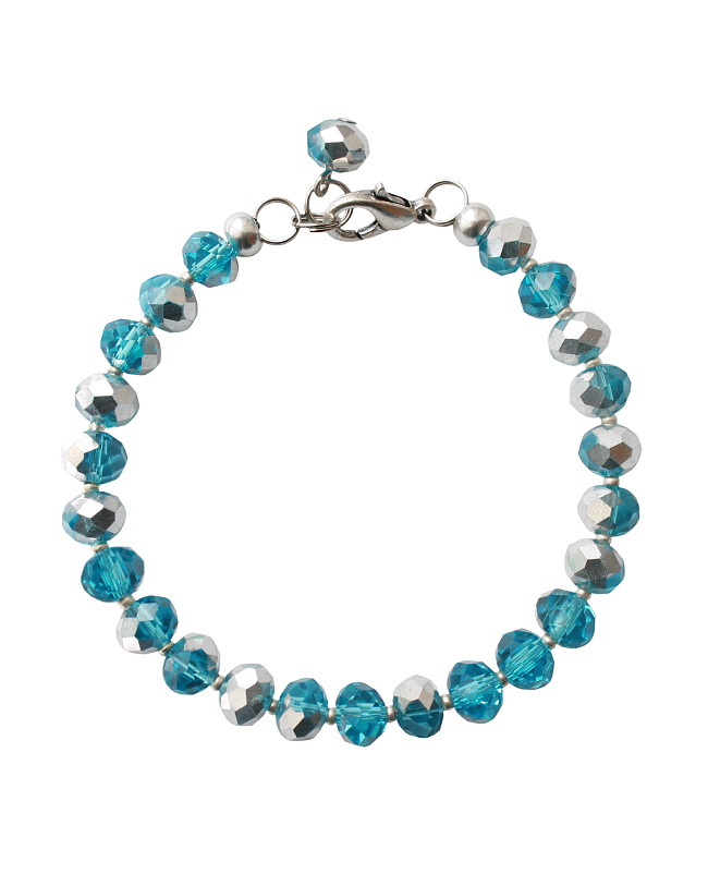 Armband basic facet shiny blue