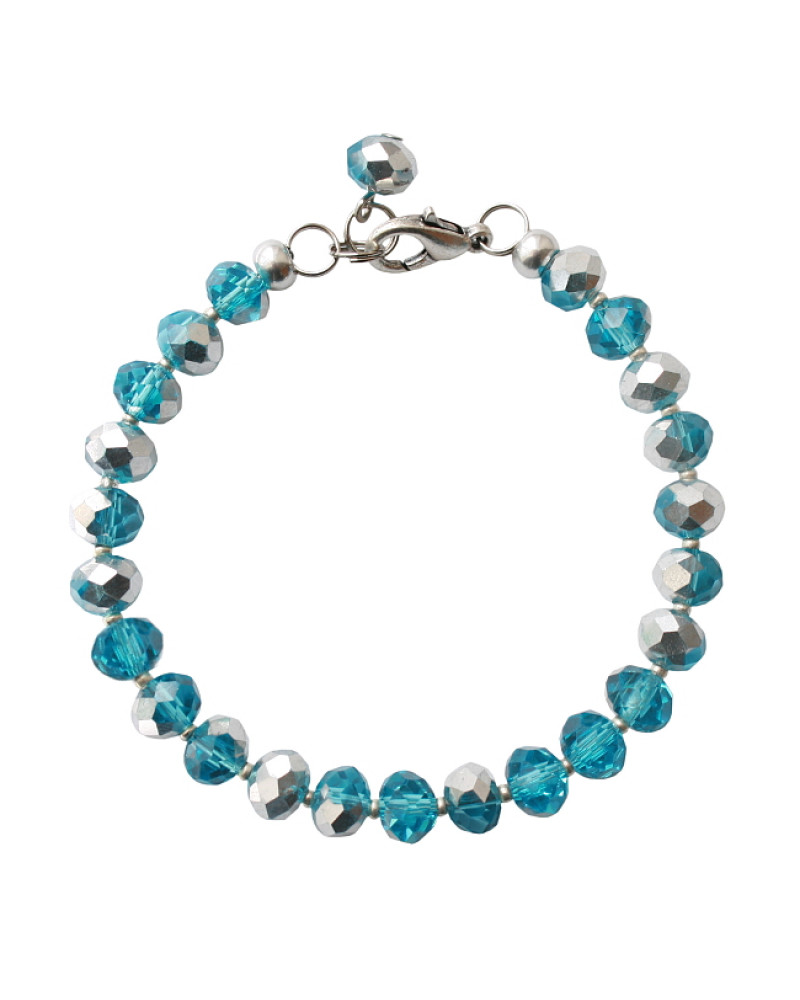 Armband basic facet shiny blue