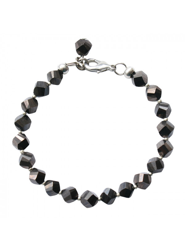 Armband basic facet zwart