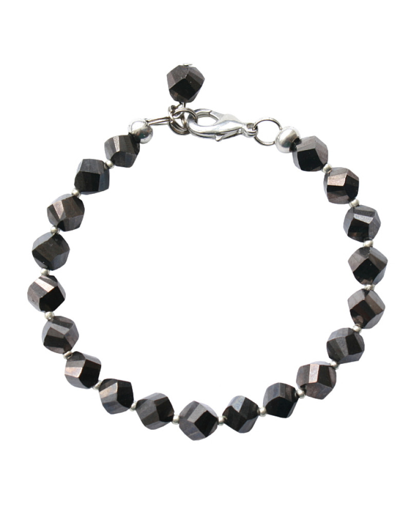 Armband basic facet zwart