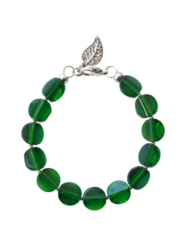 Armband basic glas groen