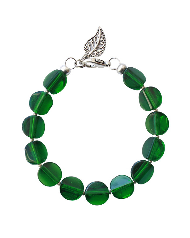 Armband basic glas groen
