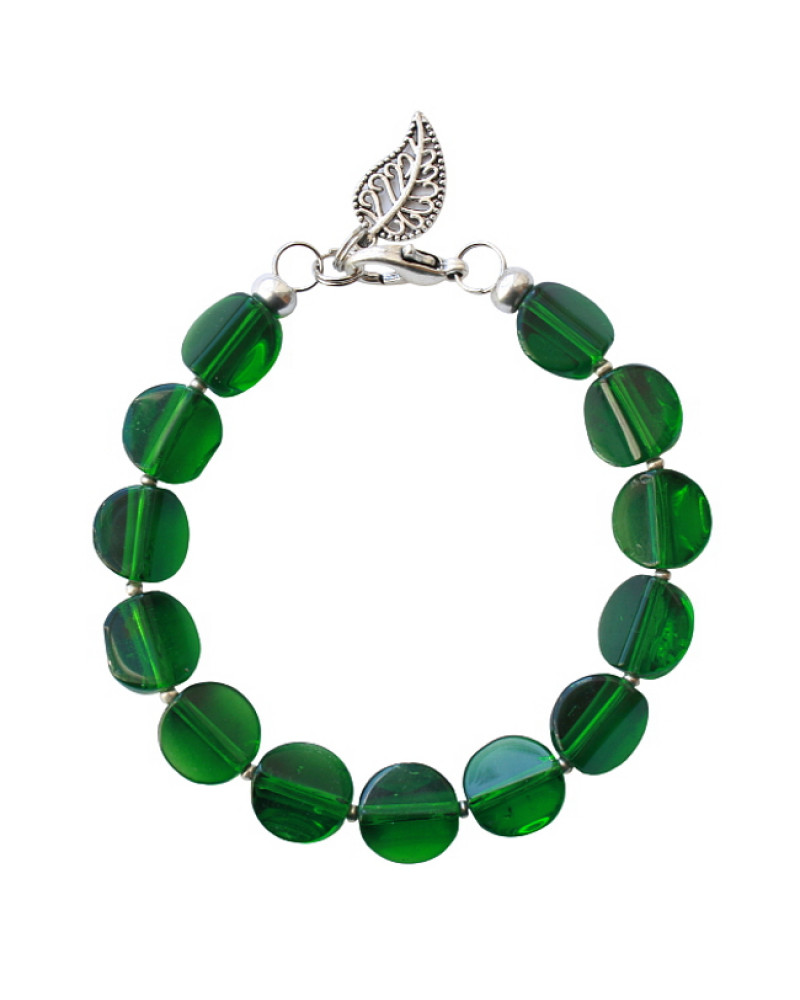 Armband basic glas groen