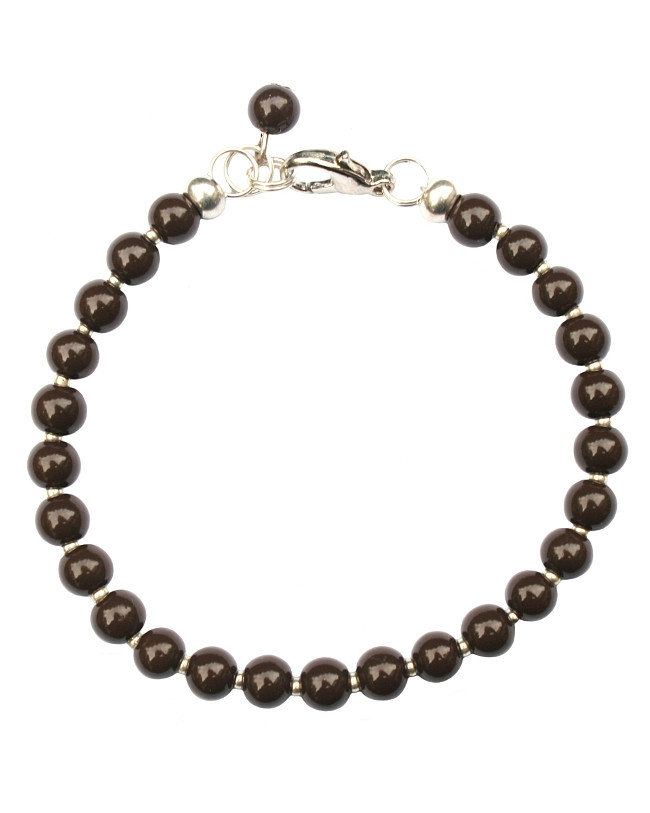 Armband | Glas donkerbruin