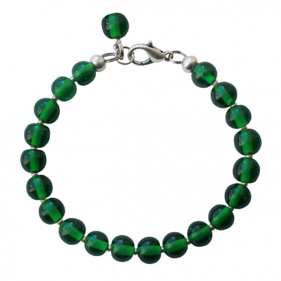 Armband Glas rond 8mm groen