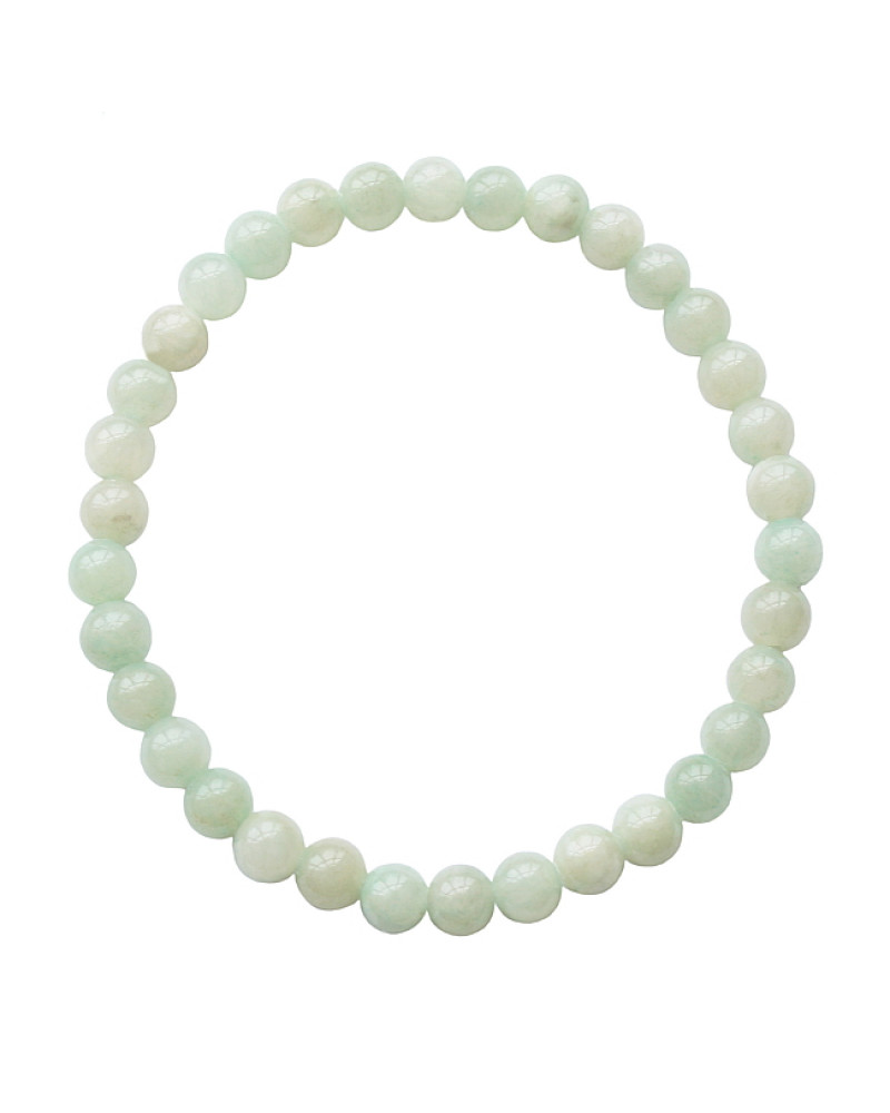 Armband basic elastic agaat lichtgroen