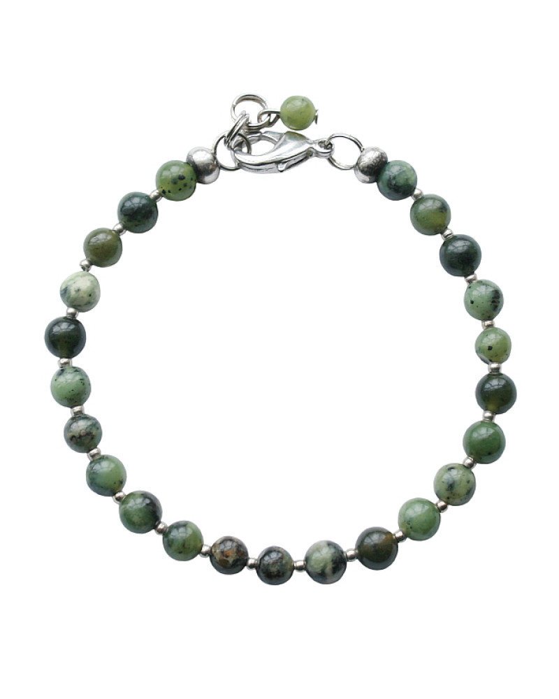 Armband basic flower jade