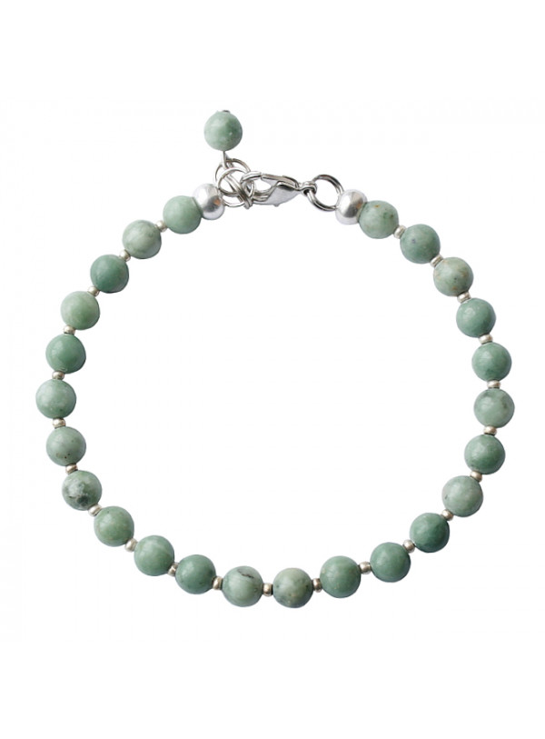 Armband basic jade grijsgroen