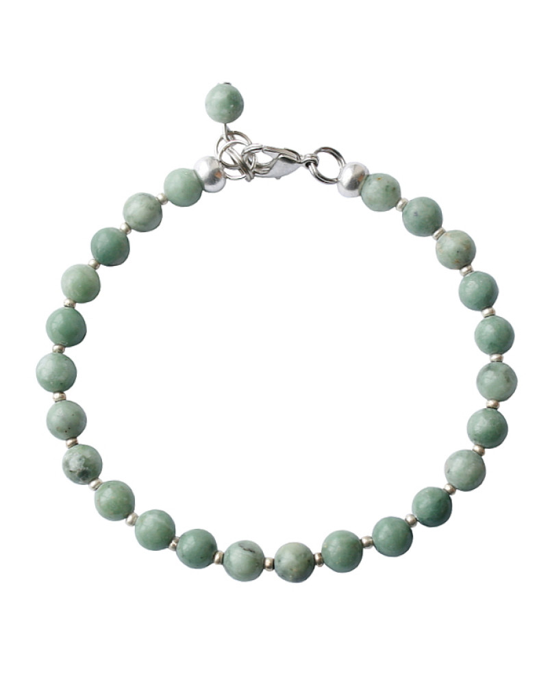 Armband basic jade grijsgroen