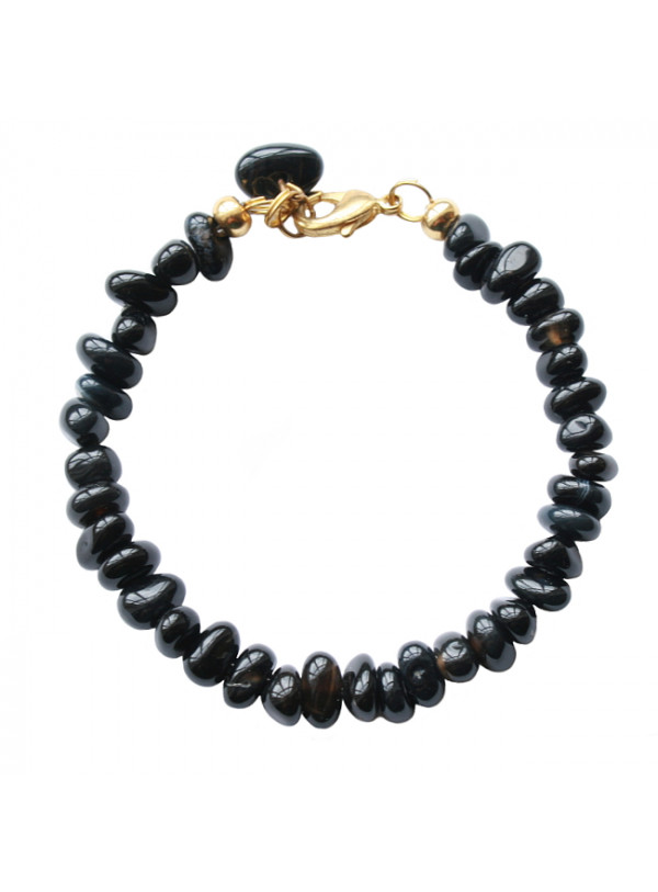 Armband basic halfedelsteen chip agaat