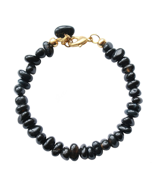 Armband basic halfedelsteen chip agaat