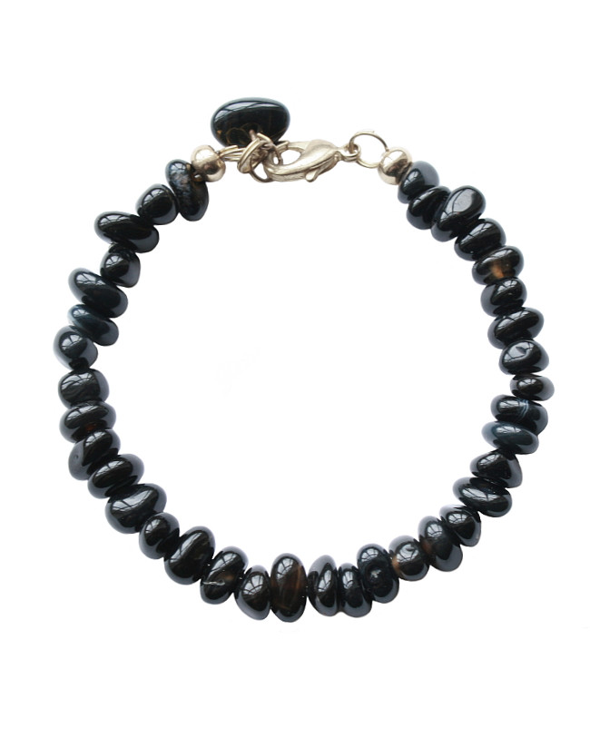 Armband basic halfedelsteen chip agaat