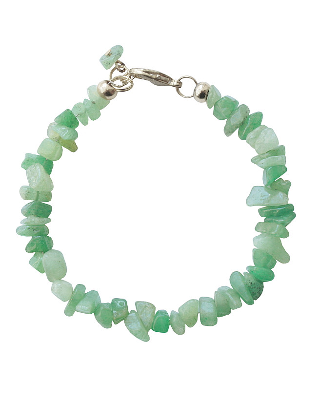 Armband basic halfedelsteen chip aventurijn.