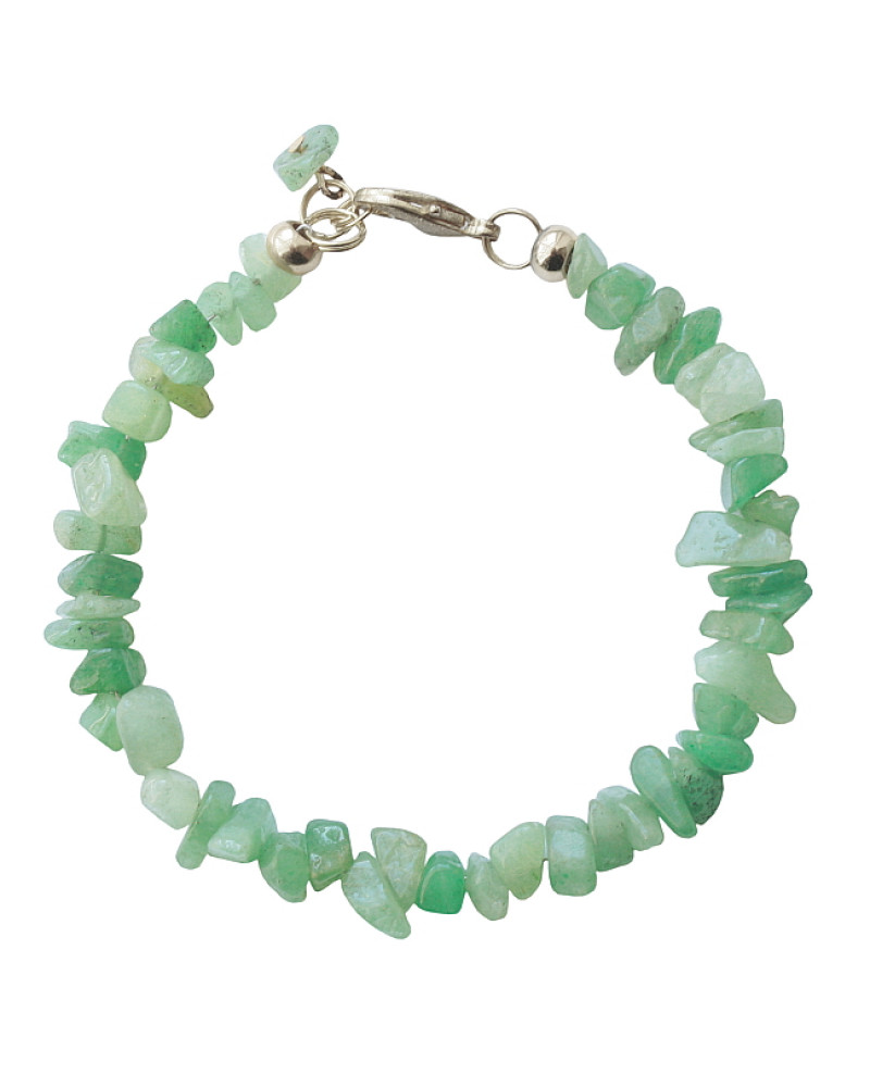 Armband basic halfedelsteen chip aventurijn.