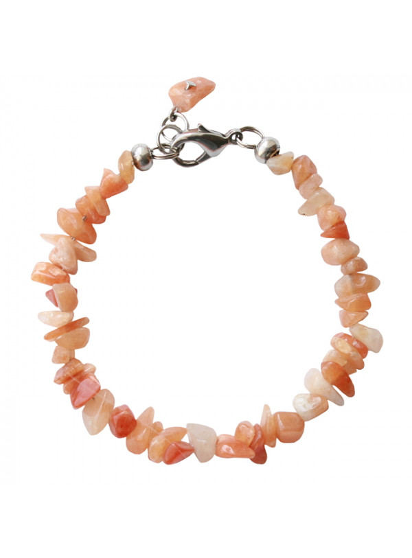 Armband basic halfedelsteen chip red aventurine