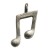 Muzieknoot zilver 1 +€ 1,03
