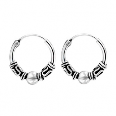 oorringen | 925 Zilver | Bali 12mm