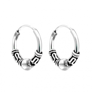 oorringen | 925 Zilver | Bali 12mm
