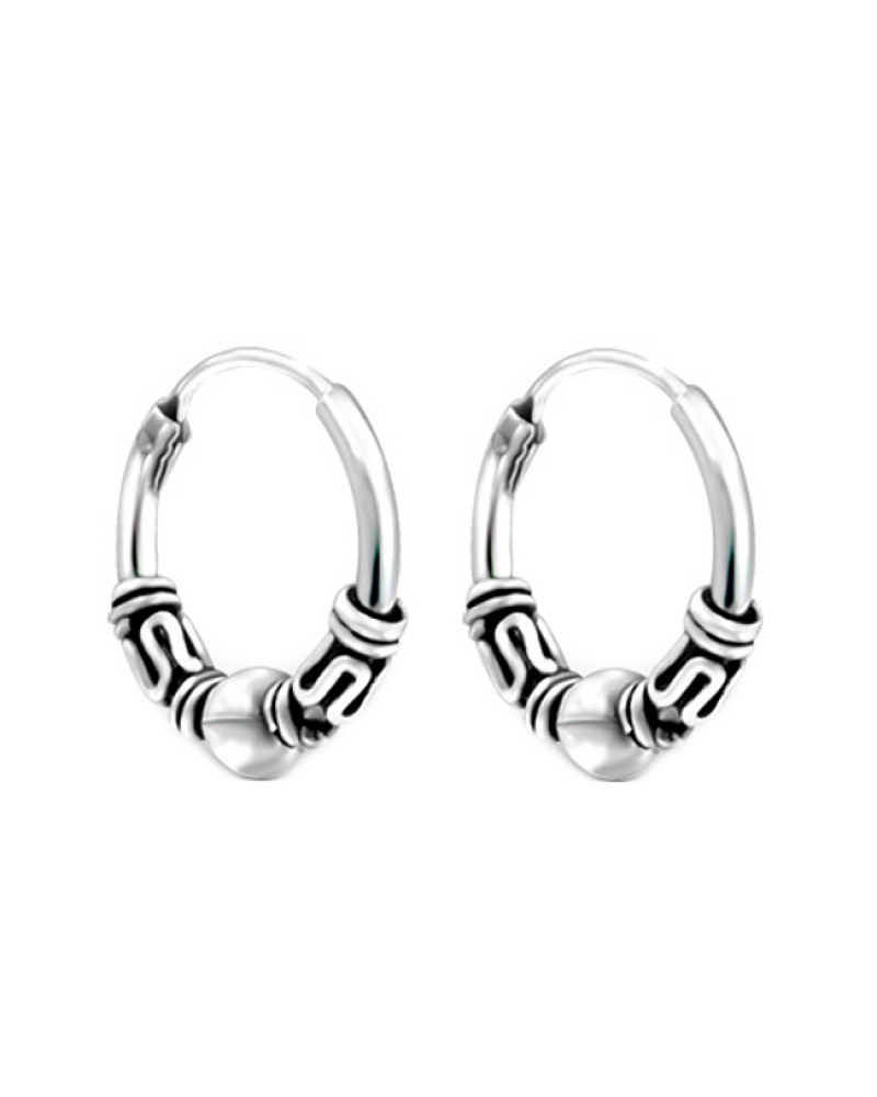 oorringen | 925 Zilver | Bali 12mm