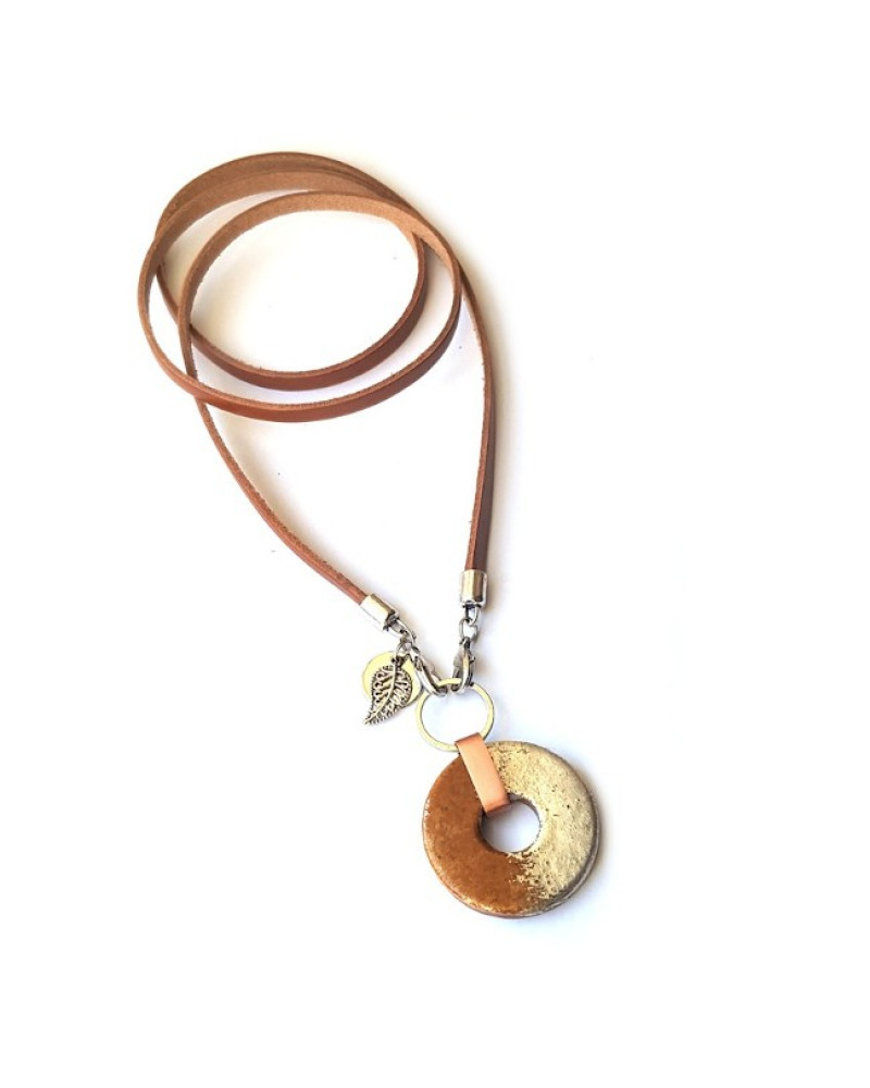 Ketting Leder Keramiek