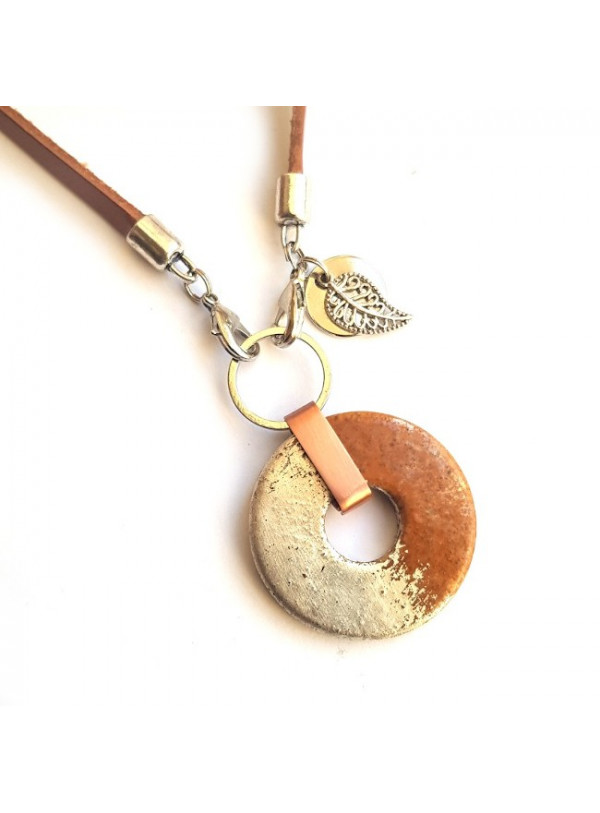 Ketting Leder Keramiek