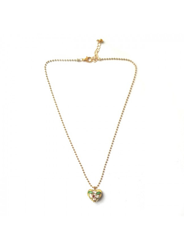 Ketting | FINE | Emaille Hart | Zwart of Goud