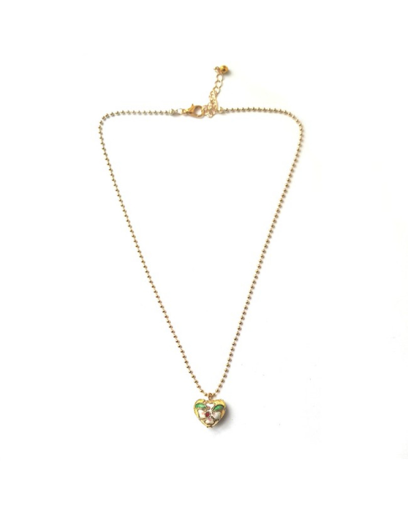 Ketting | FINE | Emaille Hart | Zwart of Goud