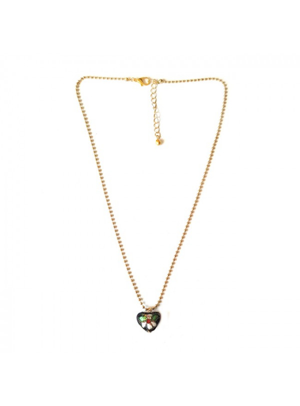 Ketting | FINE | Emaille Hart | Zwart of Goud