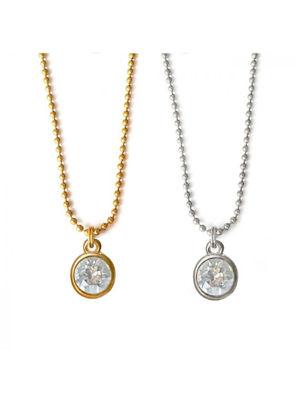 Ketting | Swarovski | Ballchain | Zilver of Goud
