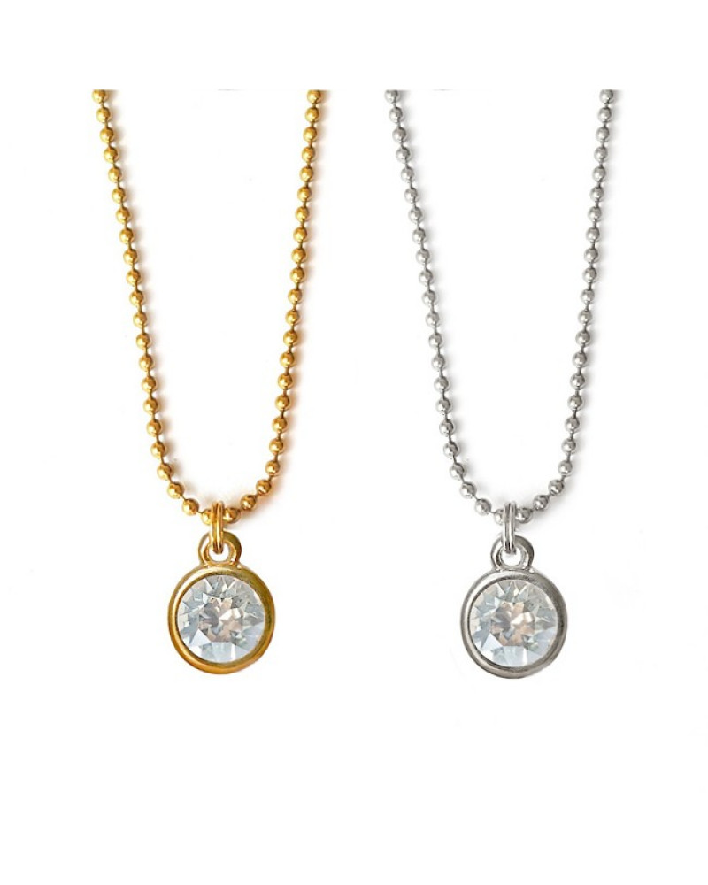 Ketting | Swarovski | Ballchain | Zilver of Goud