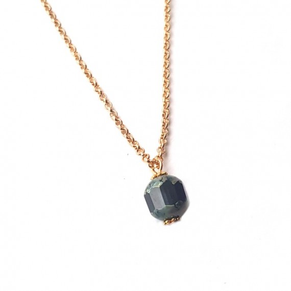 Ketting | FINE | facet blauw